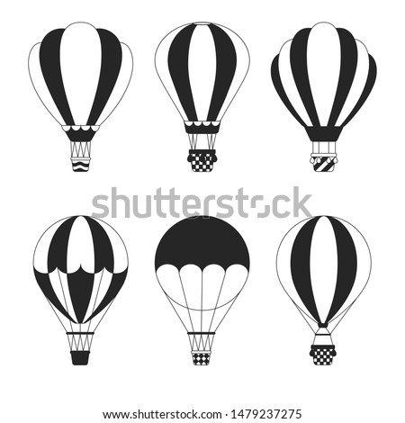 Hot Air Balloon Outline | Free download on ClipArtMag