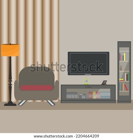 living room interior with place for text
