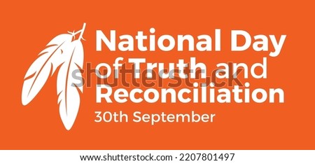 National Day of Truth and Reconciliation. 30 September. Vector illustration.