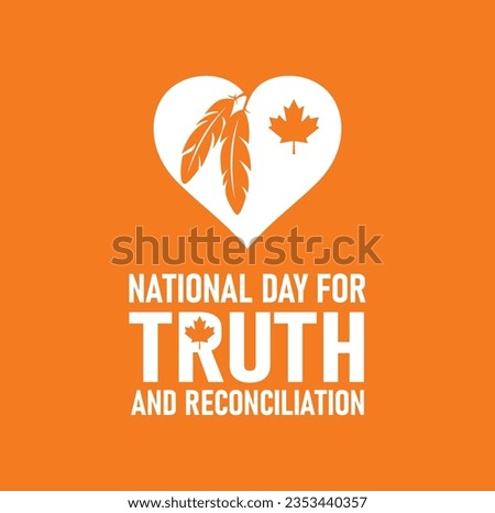 National Day for Truth and Reconciliation. 30th September. Orange Shirt Day logo design. Vector Illustration.