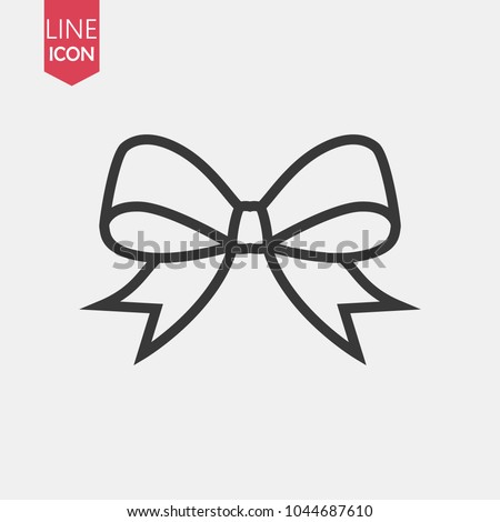 Bow line icon in trendy flat style isolated on white background. Ribbon symbol for your web site design, logo, app, UI. Vector illustration, EPS10