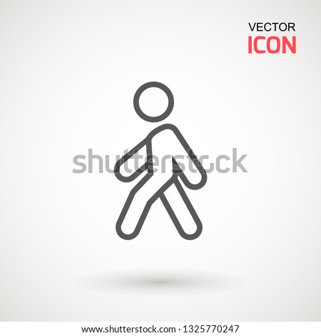 Man walk icon . Walking man vector icon. People walk sign illustration. pedestrian vector sign symbol on white background