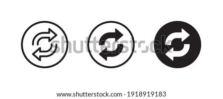 double reverse arrow, replace icon, exchange, Cashback Refund money, convert icon, trade, return icons button, vector, sign, symbol, logo, illustration, editable stroke, flat design style isolated