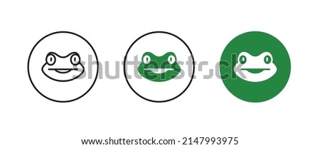 frog icon vector. Animal icon button, vector, sign, symbol, logo, illustration, editable stroke, flat design style isolated on white
