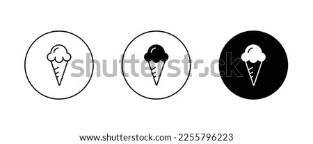 Ice cream icon isolated on background. Dessert icecream  icon symbol logo illustration,editable stroke, flat design style isolated on white