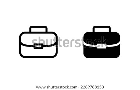 briefcase icon, Bag, portfolio, Office case, Diplomat, handbag, Suitcase business icons button, vector, sign, symbol, logo, illustration, editable stroke, flat design style isolaated on white