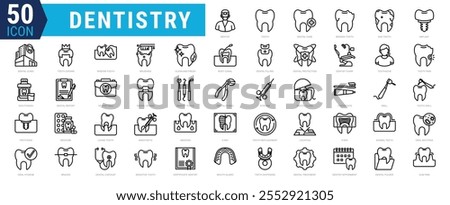 Dentistry Iconset with dentist,tooth,dental care,broken tooth,bad tooth,implant,dental clinic,tooth crown,wisdom tooth,brushing