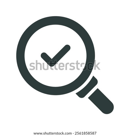 Validation icon vector illustration. Simple fill style