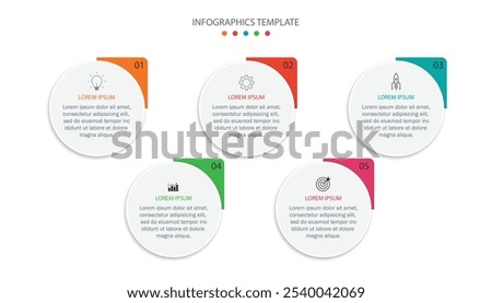 Vector business infographic with 4 steps. Used for presentation, information, education, connection, marketing, project, strategy, technology, learning, brainstorming, creative, growth, abstract, stai