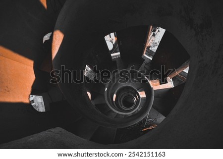 Image, Stock Photo Spiral staircase lying