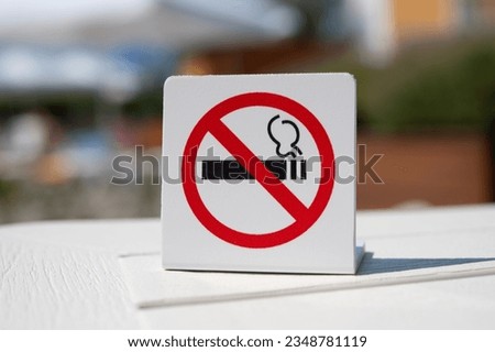 Image, Stock Photo No smoking sign Healthy