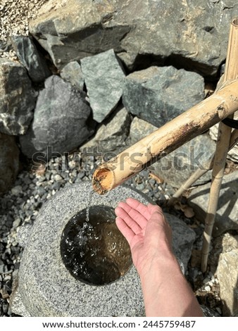 Similar – Foto Bild Alte Frau wäscht Bambus-Zahnbürste mit Wasser und wäscht ihre Zähne