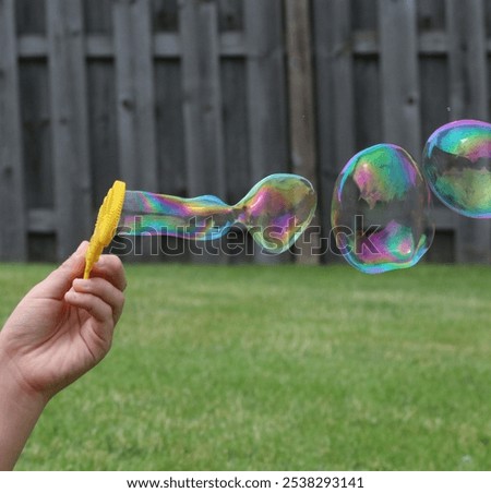 Similar – Image, Stock Photo blown up | soap bubble