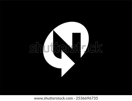 the letter N with an arrow