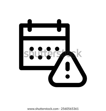 Deadline. Editable stroke vector icon.