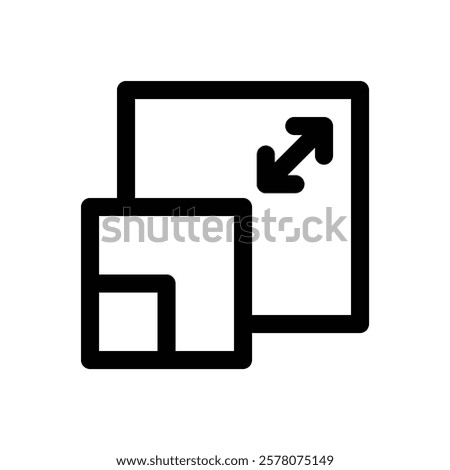 Resolution. Editable stroke vector icon.