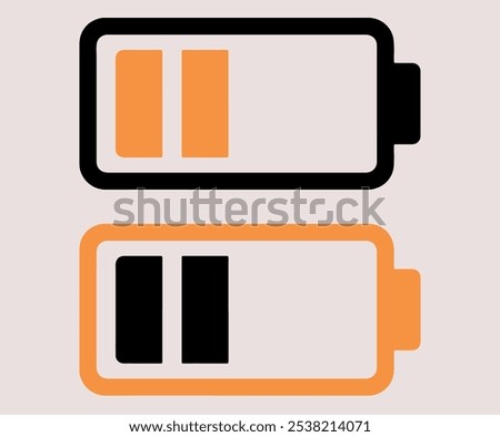 Battery Charge Level 50 Percent icons and logo , Computers, Mobile, Hardware icons