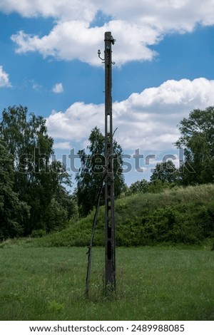 Image, Stock Photo Power pole without connection