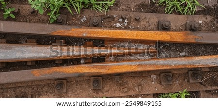 Similar – Image, Stock Photo old unused railroad tracks in the vicinity of Luckenwalde