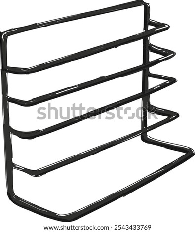 a black iron shelf icon