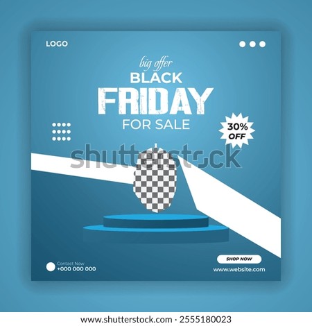 Super sale black Friday social media post design template or mouse online selling banner