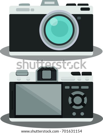 Mirrorless Camera Vector Front and Back