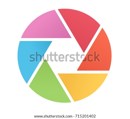 Shutter logo in Flat design.