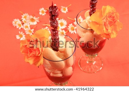 Cherry cocktail with lady\'s finger 2
