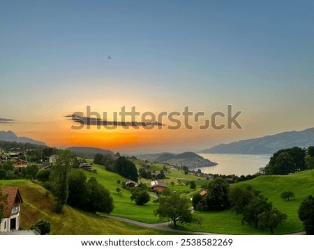 Similar – Image, Stock Photo acre Mountain Hill Village