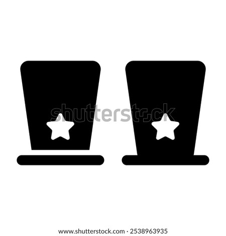 Tall Hat icon set eps 10