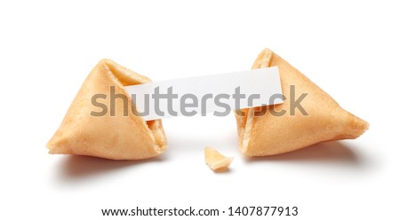 Chinese fortune cookies. Cookies with empty blank inside for prediction words. Isolated on white background ストックフォト © 