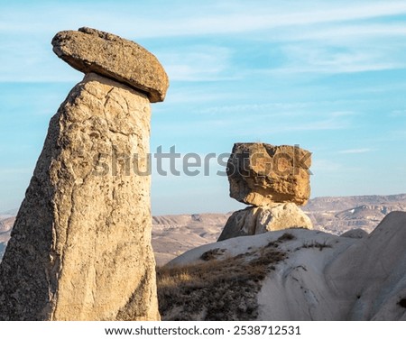 Image, Stock Photo Rock formation near path in nature