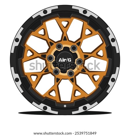 AIR G ROCKS (Stealth Bronze) Wheels Vector Illustration