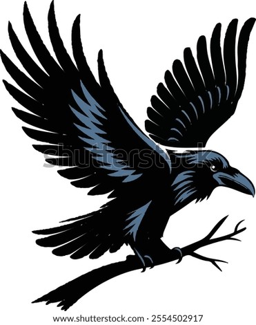 A simple vector logo design for crow