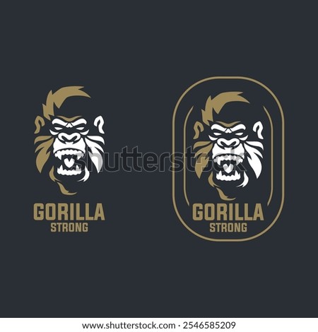 Gorilla Logo Design Vector Template