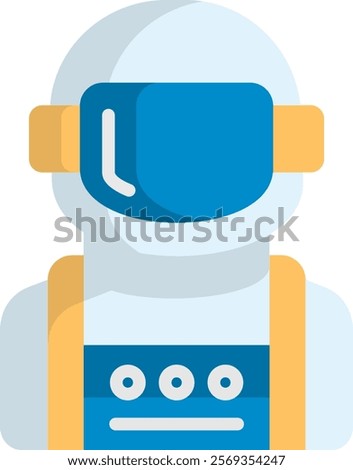 Astronaut Icon Flat Vector Illustration