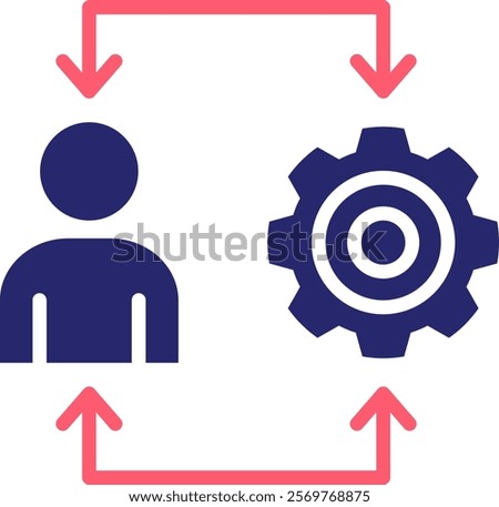 Approach Icon Fill Vector Illustration