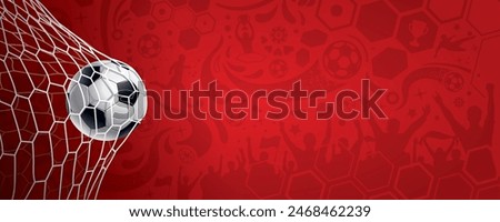 Red background with special football silhouettes