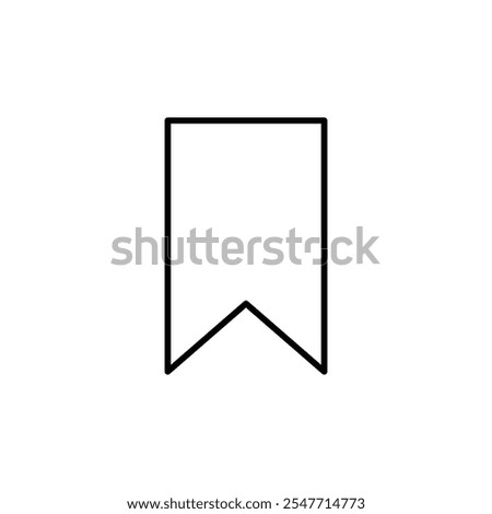 Bookmark thin line vector icon