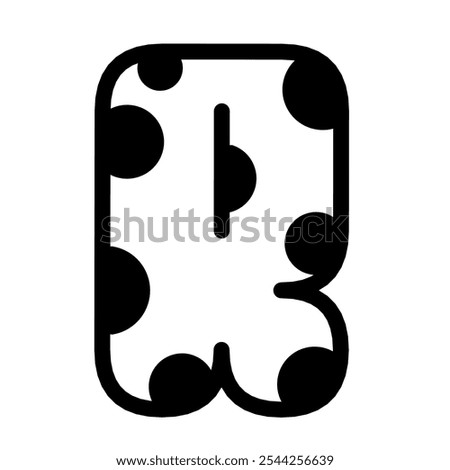 The letter R ideal for branding or creative projects, the cow pattern, this unique the letter R versatility