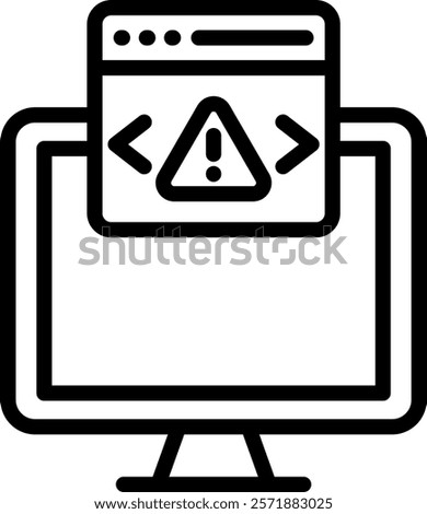 Dns Spoofing Icon Outline Vector Illustration