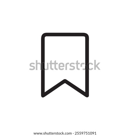 bookmark icon silhouette vector image