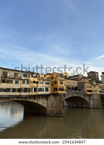 Similar – Image, Stock Photo Iconic Vecchio Bridge in Florence over river Arno called Ponte Vecchio