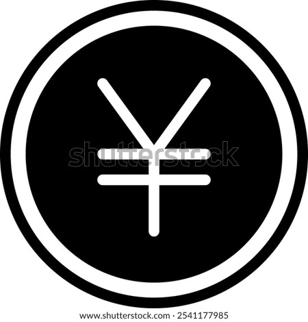 Yen sign symbol for Japanese financial use