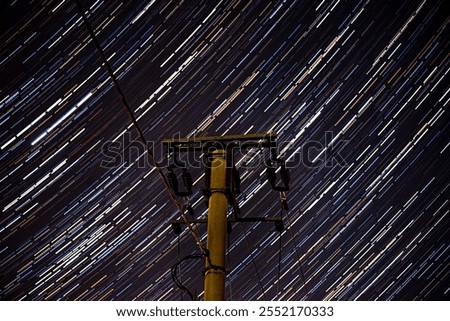 Similar – Image, Stock Photo star trail Wall (building)