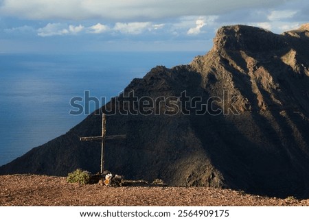 Similar – Image, Stock Photo Mirador de Ermita de las Nieves in Lanzarote, Spain