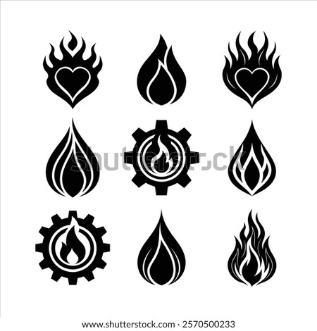 Icon for fire,camp fire icon,fire icon, vector set