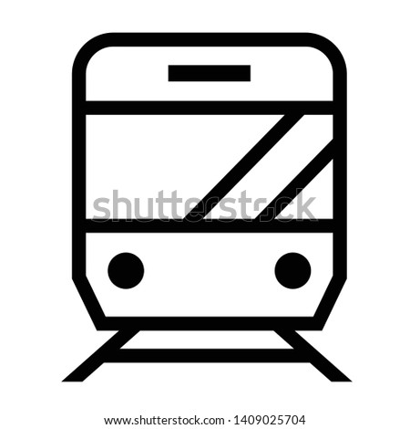thin line sharp vector icon / train, transport, railway