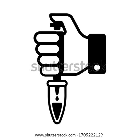 PCR (Polymerase chain reaction) test icon illustration / Novel coronavirus