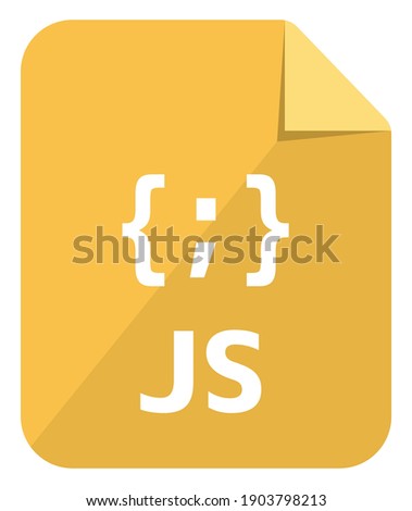 Javascript icon | Major programming language vector icon illustration  ( color version )